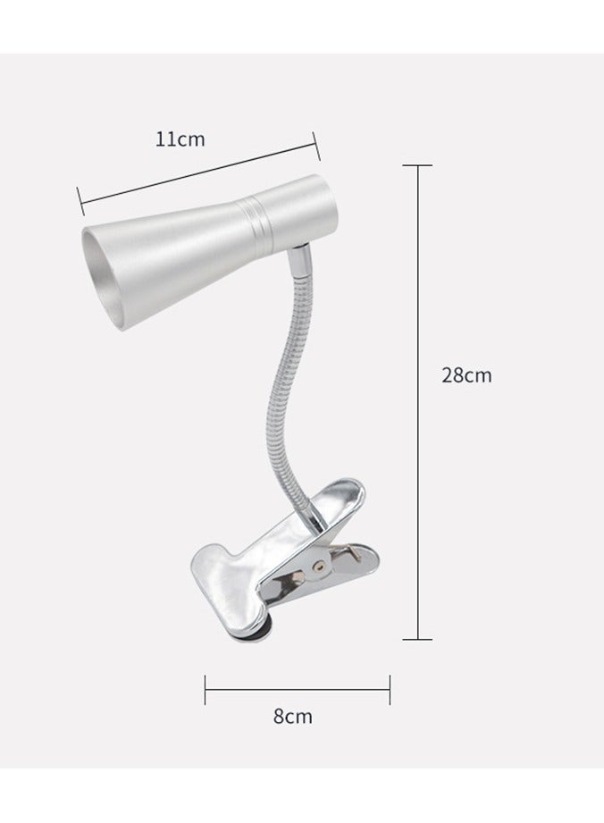 مصباح مكتب مِشبَك، ضوء قراءة USB، مصباح LED بعنق مرن مع 3 خيارات لدرجة حرارة اللون للعمل والدراسة. - Image 2